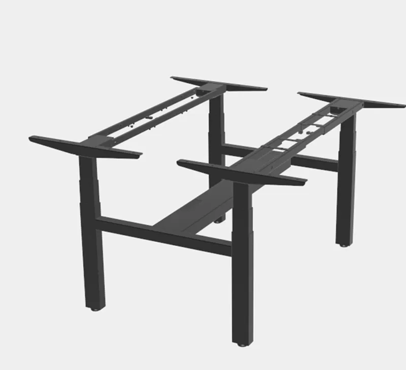 Dual-Workstation Quad-Leg Electric Standing Desk Frame