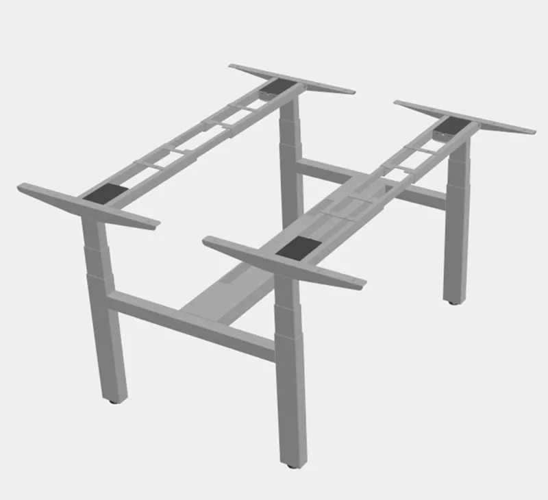 Dual-Workstation Quad-Leg Electric Standing Desk Frame